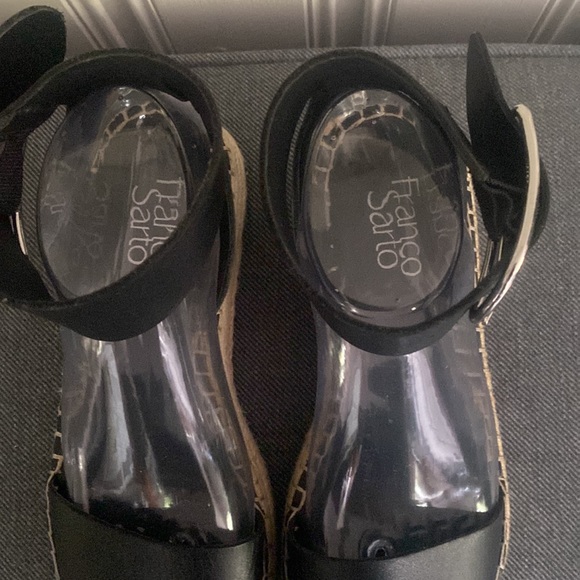 Franco Sarto - black leather platform sandals - rubber soles like… - Picture 3 of 7